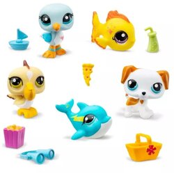 LITTLEST PET SHOP littlest pet shop: set figuric, serija 1 - 5 kosov - kopališče Cene