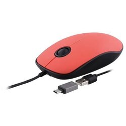 TNB musunsetrd zični miš + adapter usb-a/usb-c, crveni Cene