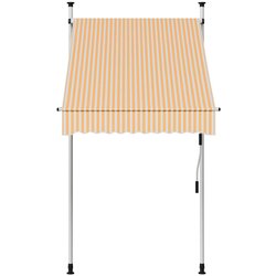 Maison Chic Ročno zložljiva tenda - Senčniki 100 cm oranžne in bele črte, (22039106) Cene