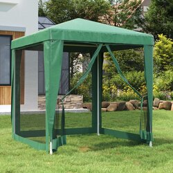 vidaXL Vrtni šotor s 4 mrežastimi stranicami zelen 2x2 m HDPE Cene
