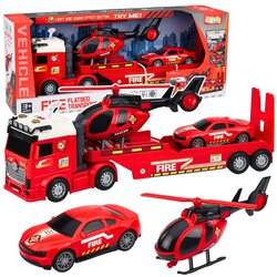Vatrogasni set za spašavanje, kamion, vučni kamion, automobil, helikopter, svjetla, zvuk Cene