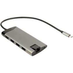 InterTech Inter Tech USB Type C Docking Station s 3x USB 3.0, 4K HDMI, RJ45 i čitačem kartica Cene