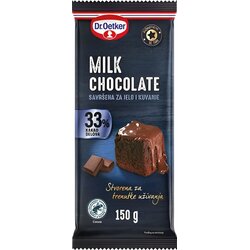 Dr. Oetker mlečna čokolada za kuvanje i jelo 33% kakao delova 150g Cene