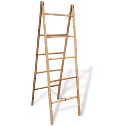 Duple Ljestve za Ručnike s Pet Šipki Bambus 50x160 cm Cene
