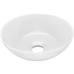Maison Chic Kopalniški Umivalnik - Kopalna umivalnik - Lavabo keramičen mat bele barve okrogel, (21684745) Cene