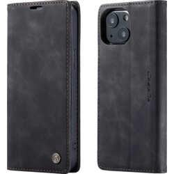 CASEME futrola preklopna za iPhone 13, koža, crna - Flip Leather Phone Case iPhone 13, Crna Cene