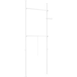 SoBuy Teleskopski stoječi obešalnik Bela 75x9x227cm Funkcionalen FRG109-II-W, (5000092561) Cene