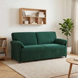 SOFA za 3 osobe Tamnozelena 198 x 83 x 95 cm Baršun - Tamnozelena 3-sjedalna (180 cm) Cene