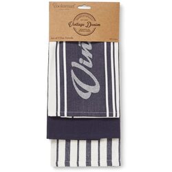 Cooksmart ® Komplet 3 kuhinjskih krp Oxford Denim Cotton Cene