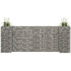 vidaXL Gabionska sadilica u H-obliku od čelične žice 260 x 40 x 100 cm Cijene