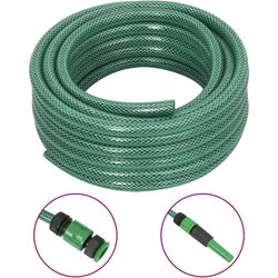 vidaXL Vrtna cev s kompletom priključkov zelena 0,6" 10 m PVC Cene