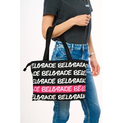 SERBIA ART Belgradian Ženska univerzalna torba Pink Belgrade, 38x30cm, Crna Cene