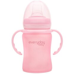 Everyday baby staklena čaša Sippy, 150ml Healthy+, Roza Cene