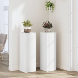 vidaXL Stojalo za rastline 2 kosa belo 25x25x80 cm inženirski les Cene