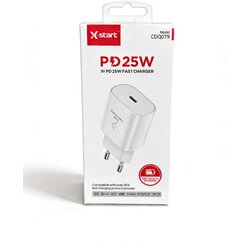 X Start Brzi punjač za telefon, 25 W,Type-C, Beli Cene