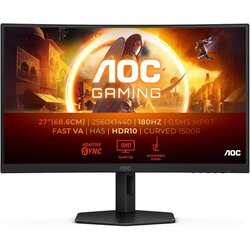 AOC CQ27G4X 27" va,zakrivljen 2560x1440 180Hz 1ms gtg HDMIx2,DP adaptive sync visina crna Cene