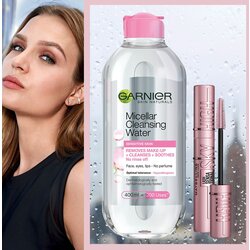 Maybelline sky high + pink micellar set Cene