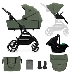 Kinderkraft dječja kolica Yoxi MINK PRO 3u1, Mystic Green Cene