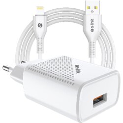S-link kućni punjač 12w usb-a port + kabl usb-lighitning 1m 2.4a sl-ec40l 5v beli- 35310 ( 18229 ) Cene