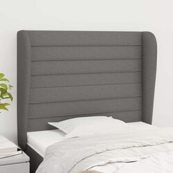  Uzglavlje s ušima tamnosivo 93x23x118/128 cm od tkanine Cijene