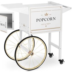 Royal Catering podnožje za voziček za aparat za pokovko z retro omarico 51 x 37 cm - belo in zlato, (21567884) Cene
