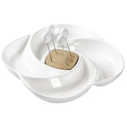 Brandani Garnitura 4-delni krožnik porcelan+4 vilice Cene