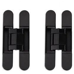 INF 2-pack skritih nevidnih vratnih tečajev črni, 3D nastavljivi, 40KG Black, (5000243333) Cene