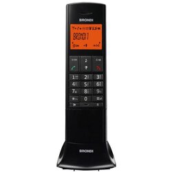 Brondi Telefon bežični, alfanumerički display, DECT GAP - Lemure, Black Cene