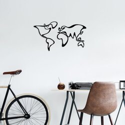 Wallity Dekorativni metalni zidni dodatak World Map 15 Cene