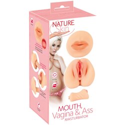Nature Skin masturbator za vaginu i usta (neutralna boja) Cene