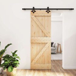  Klizna vrata s priborom za montažu 70 x 210 cm masivna borovina Cijene