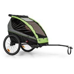 Klarfit Kiddy King, otroška prikolica za kolo, voziček za jogging, dvosed, 40 kg Cene