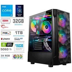 PCX gaming namizni računalnik Exton i5 14400KF/32GB/SSD 1TB/RTX 5060 Ti/-GS7-617501 Cene