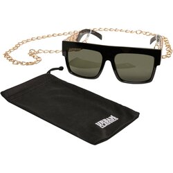 Urban Classics Zakynthos Sunglasses with Chain - Black Cene