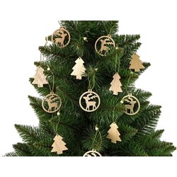 Christmas Wooden Tree Bomb Reindeer Tree Ornament Cene