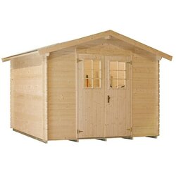 KIEHNHOLZ Vrtna kućica Kopenhagen 3 (Vanjska dimenzija uklj. krovni prevjes (Š x D): 310 x 293 cm, Drvo, Natur) Cene