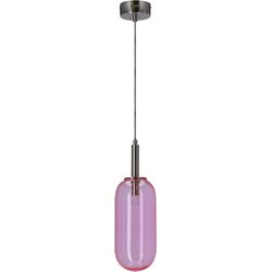 Candellux Vijolična LED viseča svetilka s steklenim senčilom ø 13 cm Fiuggi – Cene