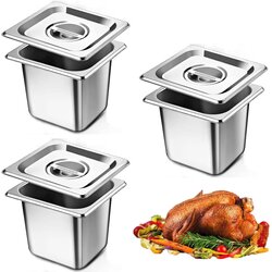 ORFCP 3x gastronorm posode 1/6 s pokrovi 150 mm iz nerjavnega jekla Cene
