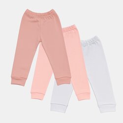 Mafimi Pamučne Pantalonice set od 3 - puder/ kajsija/ bela Cene