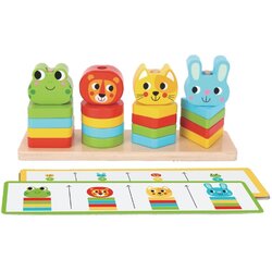 Dvěděti Wooden Activity Toy Friends aktivnostna igrača iz lesa 18 m+ 27 kos Cene