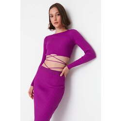 Trendyol Purple Knitwear Bottom-Top Set Cene