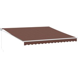 Maison Chic Ročno zložljiva tenda - Senčniki rjava 400x300 cm, (22038981) Cene