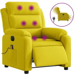 Maison Chic Električni masažni naslanjač - Relax naslanjač rumen žamet, (22061404) Cene