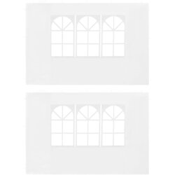  Bočni zid za šator s prozorom 2 kom PE bijeli Cijene