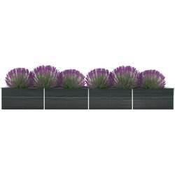 vidaXL Visoka greda pocinkano jeklo 600x80x45 cm antracitna Cene