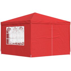vidaXL Zabavni šotor 300 x 300 x 255 cm Rdeča PE in jeklo, (5000218791) Cene