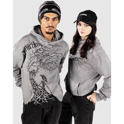 Affliction Creeper Pulover s kapuco grey wash Cene