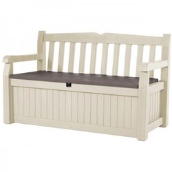 Keter vrtna klupa (d x š x v: 140 x 60 x 84 cm, plastika, bež-espresso smeđa) Cijene