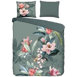 Descanso zelena posteljina od organskog pamuka Rose, 140 x 220 cm Cene