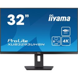 Iiyama ProLite XUB3293UHSN-B5LED monitor 32" (31.5" viewable) 3840 x 2160 4K @ 60 Hz IPS 350 cd/m² 1000:1 4 ms HDMI DisplayPort USB-C speakers matte black - XUB3293UHSN-B5 Cene